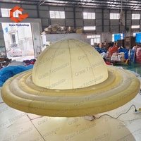 Ballon gonflable éducatif en PVC du système solaire (Terre, Mars, Saturne) – Neuf planètes – Accessoire pédagogique gonflable pour l'apprentissage de la planète Saturne