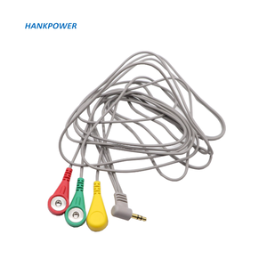 Botones ECG <span class=keywords><strong>3</strong></span> en 1 a <span class=keywords><strong>3</strong></span>,5 Cable AUX Cable a presión ECG de <span class=keywords><strong>3</strong></span> derivaciones con conector de audio de ángulo recto de <span class=keywords><strong>3</strong></span>,5 MM para máquinas Tens EMS - Product Image 2