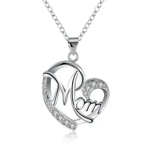 Mother's Day Gift Necklace Fashion Mom Letter Love Necklace Charms Pendant Necklace The Best Gift For Mother