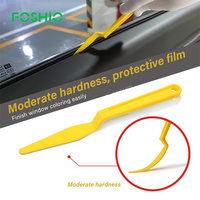 Foshio personnaliser voiture teinte outil longue poignée tige joint raclette plastique Micro Wrap vinyle raclette outil