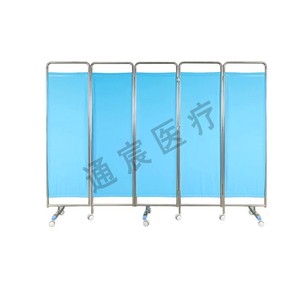 Tongchen Folding Privacy <b>Screen</b> 6 Panel Blue Movable Room Divider For Hospital Clinic Salon Bedroom Living Room - Product Image 3