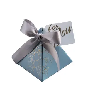 2021热卖高品质星形蓝色纸板糖果巧克力盒星形礼品盒