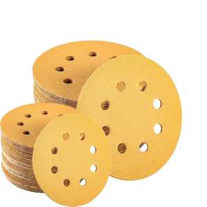 125mm Round 8-hole Abrasive Disc with Hook Ring for Polishing Automotive Applications. - Product Image 1