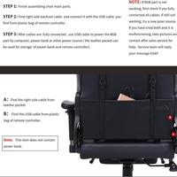 Chaise de jeu inclinable à barre lumineuse LED RGB au design moderne, en cuir PU, vente en gros d'usine, échantillon gratuit pour le bureau et les joueurs
