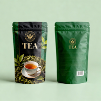 Emballage d'impression personnalisé à marque privée, sachets refermables en aluminium pour grains de café de 250 g et 500 g, sachets de thé réutilisables à fond plat