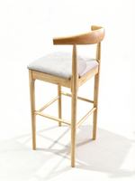 Tabourets hauts nordiques pour la maison, en bois massif, style corne de cerf
