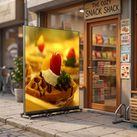 Écran d'affichage LED pliable P2.5 pour extérieur, étanche IP65, signalisation numérique mobile, écran publicitaire LED