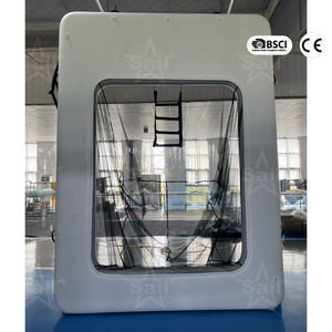 Plateforme flottante gonflable personnalisée <span class=keywords><strong>pour</strong></span> yacht, <span class=keywords><strong>piscine</strong></span> de baignade en mer avec filet et revêtement antidérapant en EVA <span class=keywords><strong>pour</strong></span> la mer - Product Image 2