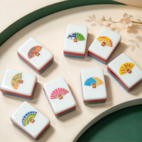 Jeu de Mahjong américain Coastal Ocean, tuiles en acrylique massif, surface lisse, motifs artistiques, jeu de table, divertissement familial