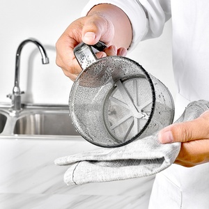 Plastic flour sifter strainer for <strong>cooking</strong> baking <strong>sieve</strong> with hand press 3 cup capacity fine mesh - Product Image 3