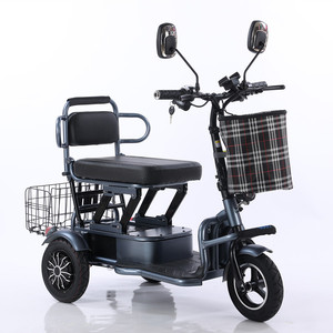 Tricycle électrique pliable 10 pouces 48V12Ah pour adultes et personnes âgées avec panier et rétroviseur - Product Image 3
