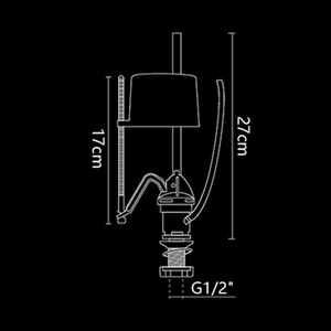ถังพลาสติก ABS แบบกดชักโครกแบบคู่แรงดันต่ำและวาล์วทางเข้าโรงแรมอุปกรณ์เสริมที่เก็บน้ำ - Product Image 5