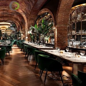 Juego de muebles de restaurante y cafetería comercial personalizado, vitrina para cadenas de comida rápida - Product Image 2