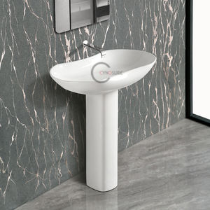 อ่างล้างหน้าแบบติดผนัง ราคาประหยัด ดีไซน์เรียบง่าย ผลิตจากเซรามิก เหมาะสำหรับการปรับปรุงอพาร์ทเมนต์ - Product Image 1