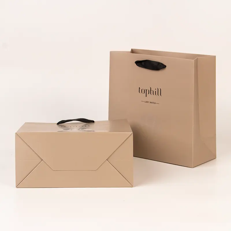 Bolsas de compras baratas con logotipo personalizado, bolsas de regalo de papel duraderas, bolsas de papel con asa de cinta para ropa