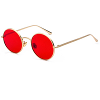 Lunettes de soleil rondes en métal, tendance coréenne, rétro, hip-hop, punk, protection UV400, confortables, pour hommes et femmes, personnalisées
