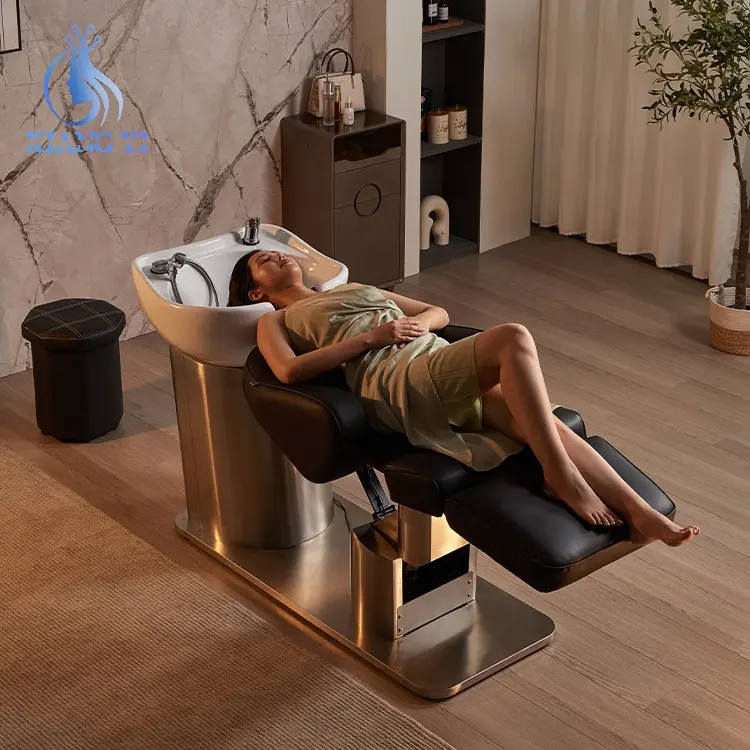 Custom salon modern Hair Washing thai massage chair head spa Shampoo Bed