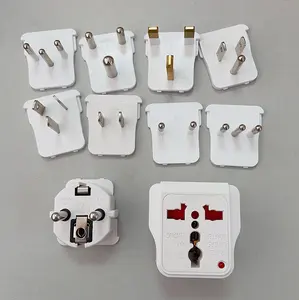 Adaptador de tomada ac para viagem, conversor internacional em todo o mundo, adaptador de tomada para parede para eua, ue, reino unido, itália, multi plug