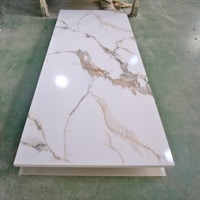 Plaque de marbre UV moderne et élégante, haute brillance, flexible, en PVC SPC, facile à installer, matériau de décoration murale intérieure