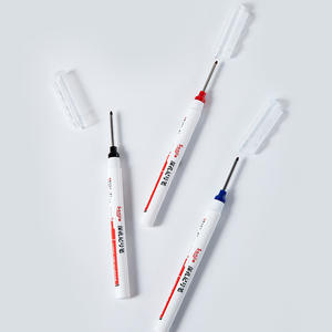 Marqueur permanent multifonction imperméable 12 couleurs, pointe plate, design à tête longue pour charpentier, travail du bois, utilisation en extérieur - Product Image 2