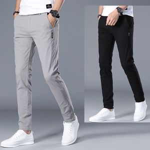 2025 hommes décontracté sport mince glace soie <span class=keywords><strong>pantalon</strong></span> taille moyenne motif droit - Product Image 5