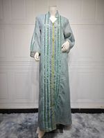 Robe Jalabiya Abaya Kaftan Caftan Arabe Brodée de Perles pour Femmes, 5 Couleurs, Haute Qualité, Fournisseur d'Usine Yibaoli, Mode Dubaï