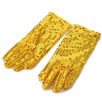 Gants courts unisexes à paillettes, couleur unie, costume à paillettes scintillantes des années 80, pour cosplay et fête