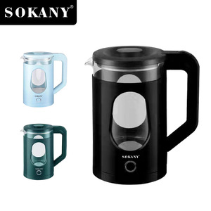 <span class=keywords><strong>กา</strong></span>ต้มน้ำไฟฟ้า SOKANY1071 ความจุขนาดใหญ่ 2.3 ลิตร 2000 วัตต์ ต้มน้ำเดือดเร็ว พร้อมฟังก์ชั่นอุ่นน้ำแบบสัมผัสเดียว และระบบปิดอัตโนมัติ - Product Image 1