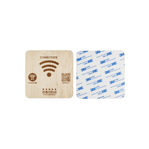 Étiquette d'affichage GSC 13,56 MHz RFID NFC sans contact en bois, étanche et résistante aux intempéries - Product Image 1