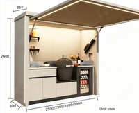 Cuisine extérieure mobile sur mesure, résistante aux UV et à l'eau, avec armoire de rangement pour barbecue, pour jardin et terrasse