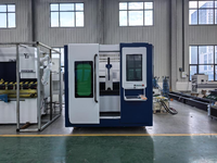Máquina de Corte Láser de Alta Resistencia Totalmente Cerrada con Mesa de Transporte, Cortadora de Fibra CNC para Construcción Naval y Acero Estructural