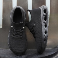 Chaussures de sport respirantes à enfiler pour hommes, idéales pour la course, la gym et la marche, avec coussinets tricotés de haute qualité