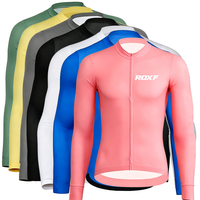 Maillot de cyclisme réversible imprimé à manches longues pour homme, fermeture éclair intégrale, en polyester écologique, résistant au vent, pour VTT et activités de plein air