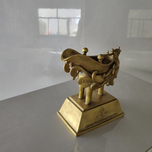 Golden <span class=keywords><strong>Phoenix</strong></span> Wine Zun Ornement en laiton Décoration moulée à la main pour armoire à vin - Product Image 4