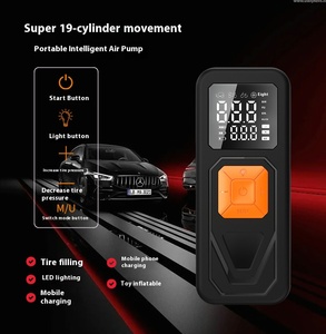Pompe à air haute vitesse sans fil certifiée RoHS 72W 4000mAh batterie rechargeable 4 modes cylindre métallique pour appareil ménager de voiture - Product Image 5