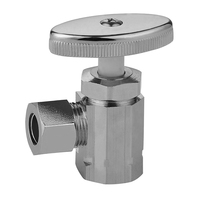 Sortie de compression de la vanne d'arrêt d'angle multi-tours en laiton sans plomb pour robinet évier de salle de bain Machine à laver chauffe-eau