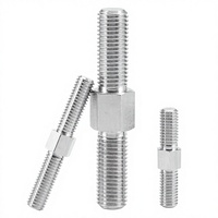 Left Right Thread Double End Rod Hex M4-M12 DIN GB Standard Positive Negative Bar Stud Bolts Screw Plain Finish Stainless Steel