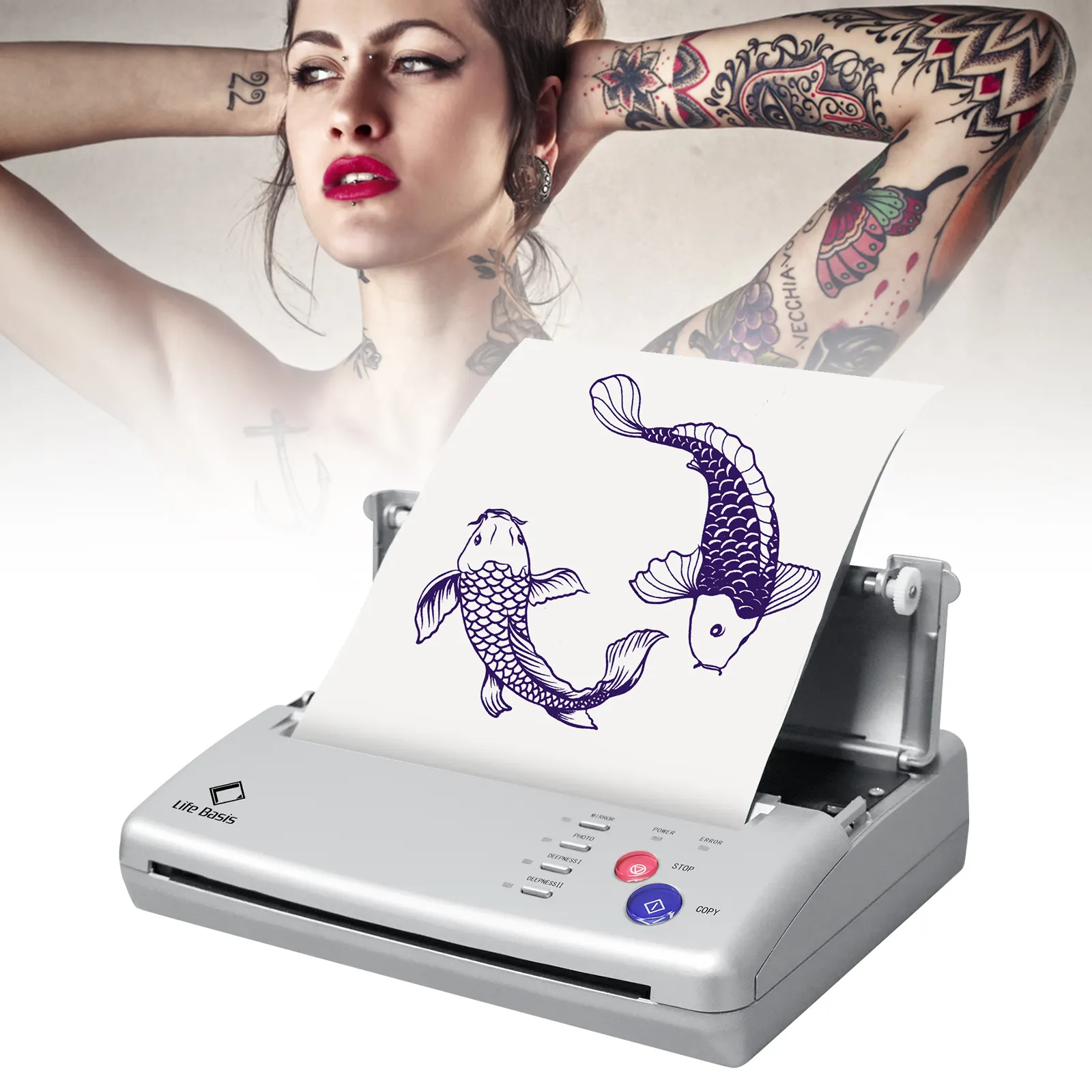 eco-friendly Handheld Thermal Stencil Tattoo Printer Transfer Machine Tattoo Machine Kits