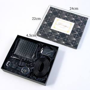 Подарочный набор на День святого Валентина: мужские часы, солнцезащитные очки, ремень, кошелек, рождественский подарочный набор, кварцевые часы для мужчин - Product Image 5