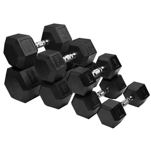 Weight 10 Kg 30Kg 50Kg 70Kg Fitness Equipment Rubber Round Dumbbell Set