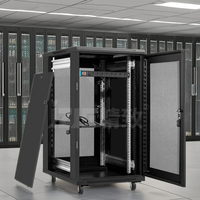 Armoire de serveur de centre de données DDF IT 19 pouces, unités 18U-42U, pour intérieur, avec porte avant en acier et verre, certifiée ISO9001