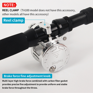 Рыболовная катушка Topline Max Drag, рыболовная катушка для ловли в соленой воде, металлическая обычная, с медленным шагом, 30 кг - Product Image 4