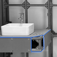 Profilés de cadre de plomberie pour toilettes murales OEM à installation facile