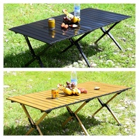 Table pliante portable 4 places en acier au carbone avec LOGO personnalisé pour camping et pique-nique en extérieur – Qualité export garantie