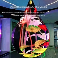 Écran sphérique LED HD couleur pleine, étanche IP65, flexible, mural, pour musées de science et de technologie, salles d'exposition, centres commerciaux