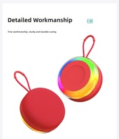 Haut-parleur portable en forme de disque étanche, anti-poussière et résistant aux chutes, avec basses puissantes, fente pour carte, RGB, batterie 1000-2000 mAh