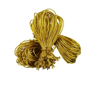 <span class=keywords><strong>Cordon</strong></span> élastique doré pour étiquettes <span class=keywords><strong>de</strong></span> col <span class=keywords><strong>de</strong></span> bouteille Décoration <span class=keywords><strong>de</strong></span> Noël Chaîne suspendue extensible et durable Longueur personnalisée disponible - Product Image 1