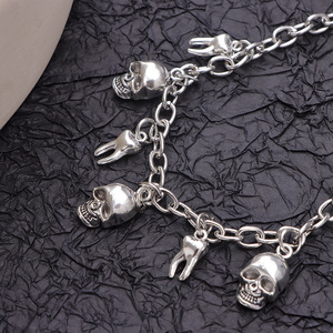 Skull And Tooth Pendant Shoe <b>Chain</b> For Martin <b>Boots</b> Halloween Decoration Unisex Zinc Alloy <b>Chain</b> Accessory - Product Image 3