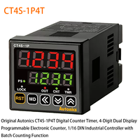 Contador/Temporizador Digital Programable Automático Industrial AUTONICS CT4S-1P4T 100% Nuevo y Original, Protección IP65, Siete Segmentos