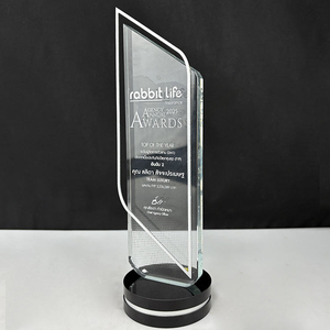 Custom <strong>Engraved</strong> Gold Silver Copper Plate Crystal Trophy Glass Award Crystal Trophy <strong>Plaque</strong> - Product Image 5